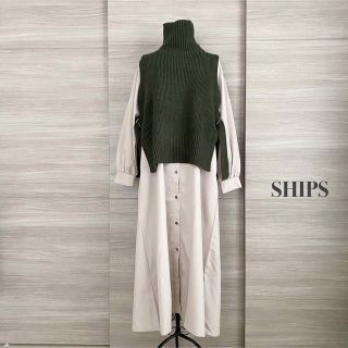 シップス(SHIPS)のSHIPS シップス　SHOP PRESSベストセットワンピース(ロングワンピース/マキシワンピース)