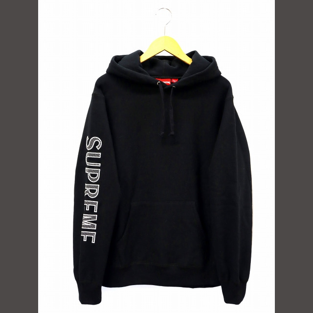 SUPREME ロゴ エンブロイダリー スウェット プルオーバー パーカー M