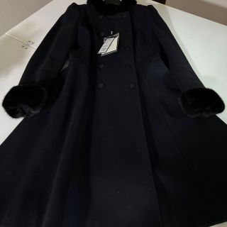 【Rene】ルネ　M　ロングコート　黒　ブラック　ジップ