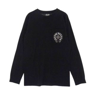 クロムハーツ(Chrome Hearts)のCHROME HEARTS クロムハーツ（原本無） Ｔシャツ ホースシュー セメタリークロス アームプリント ポケット付 長袖 Tシャツ ブラック系 S【中古】(シャツ)