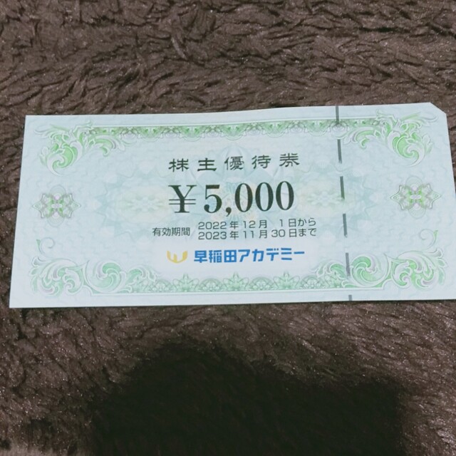 早稲田アカデミー株主優待5000円