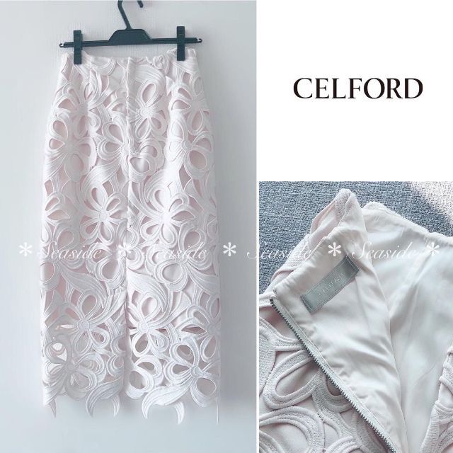 CELFORD(セルフォード)のセルフォード　リボンレーススカート　定価19,800円　完売品　高嶺の花　アナイ レディースのスカート(ひざ丈スカート)の商品写真