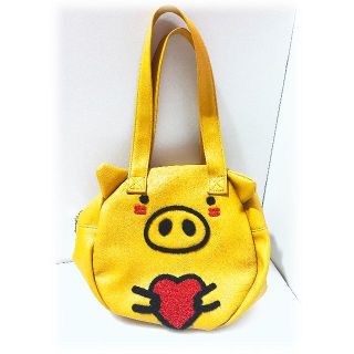 ドラッグストアーズ(drug store's)のドラッグストアーズ ブタちゃん トートバッグ レザーバッグ フェイス ぶた 美品(トートバッグ)