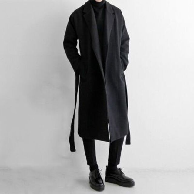 チェスターコート ロングコート XL メンズ オーバーサイズ モード系 コート メンズのジャケット/アウター(チェスターコート)の商品写真