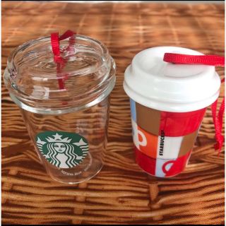 スターバックスコーヒー(Starbucks Coffee)の【新品未使用】 Starbucks クリスマスツリー オーナメント 2個セット(置物)