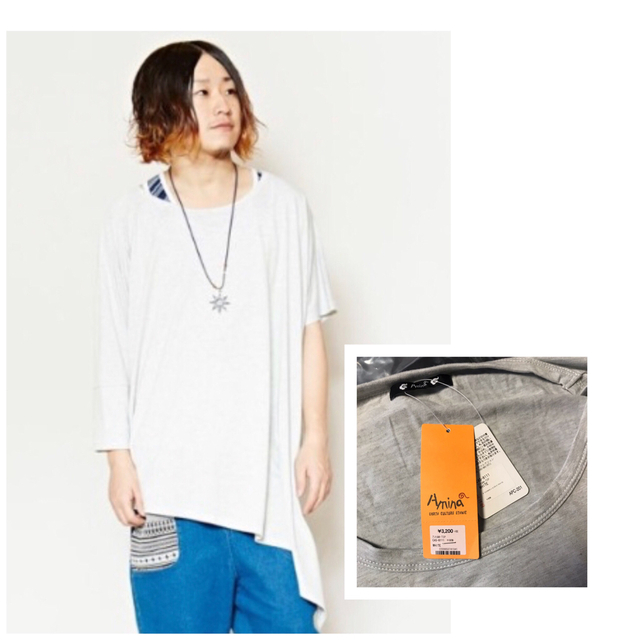 チャイハネ(チャイハネ)のチャイハネ アシンメトリー  変形 トップス メンズのトップス(Tシャツ/カットソー(七分/長袖))の商品写真