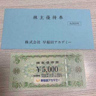 早稲田アカデミー 株主優待券 5000円 1枚(その他)