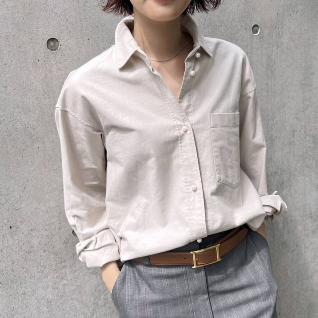 spick&span パールボタンシャツ オックスフォードシャツ