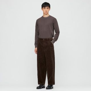 UNIQLO U コーデュロイワイドワークパンツ　W85  ダークグレー