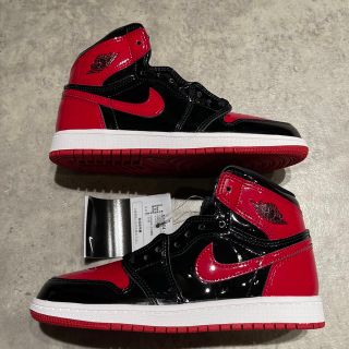 ナイキ(NIKE)の新品 JORDAN 1 RETRO HIGH OG PS Patent Bred(スニーカー)