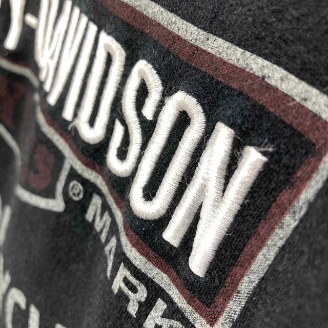 Harley Davidson(ハーレーダビッドソン)のハーレーダビッドソン 刺繍 バイカラー スウェット プルオーバーパーカー4259 メンズのトップス(パーカー)の商品写真