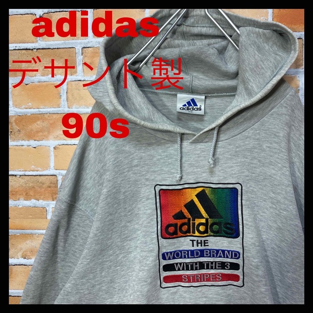 adidas - adidas 90sヴィンテージ デサント製 レインボー 刺繍ロゴ ...