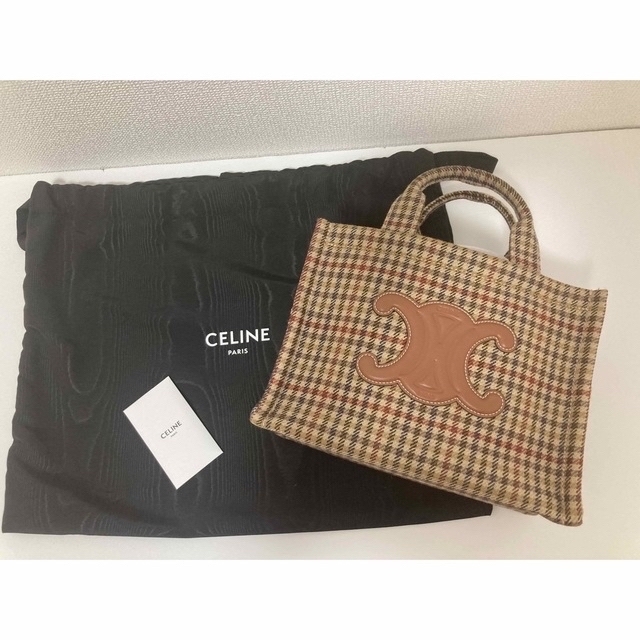 新品未使用　CELINE セリーヌ　スモールカバ　タイス　バッグ　ツイード29x16x13cm付属品