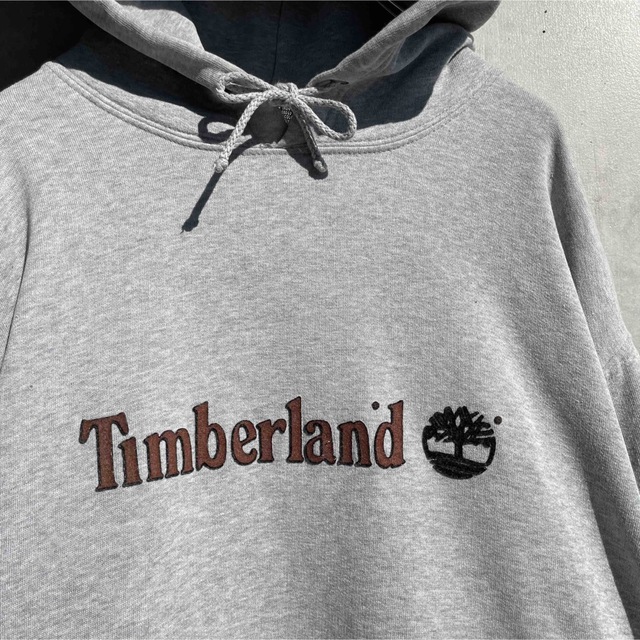 Timberland(ティンバーランド)の90年代 トルコ製 Timberland スウェット パーカー グレー ロゴ メンズのトップス(パーカー)の商品写真