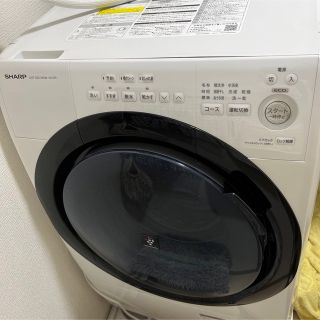 シャープ(SHARP)のSHARPドラム式洗濯機　ES-S7E-WL(洗濯機)