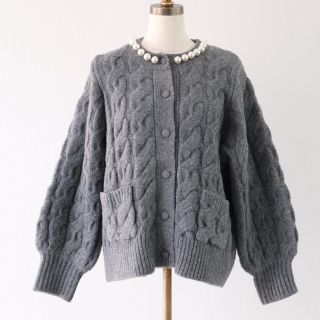 IENA - アンミヌ パールニットカーディガン unminou の通販 by ゆらの