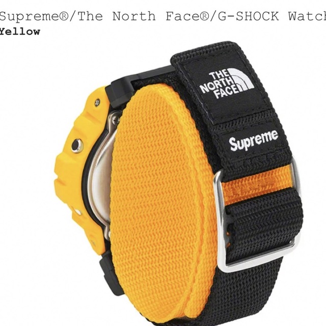 Supreme The North Face G-SHOCK Watch 黄色