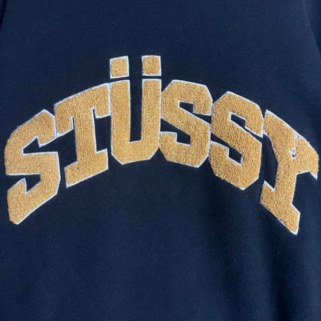 【新品】stussy スウェット パーカー サイズL アーチフード