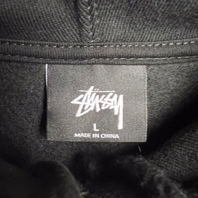 【即完売モデル】 STUSSY 未着用 アーチ パイルロゴ 入手困難 パーカーL