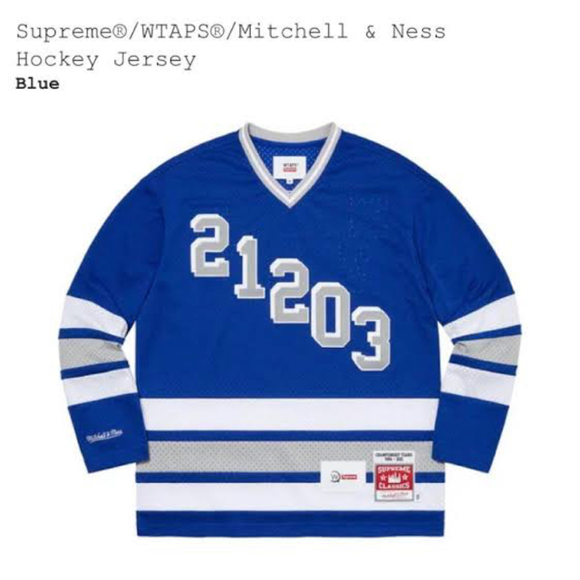 メンズ新品 Supreme WTAPS Hockey Jersey BLUE Mサイズ