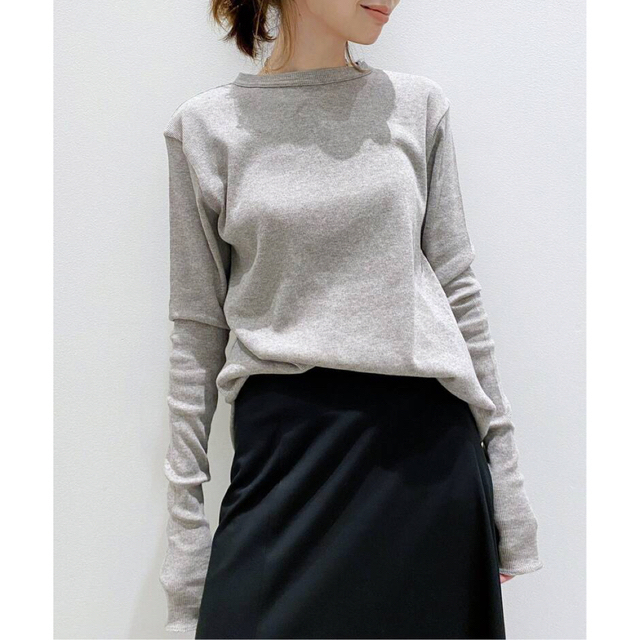 L'Appartement DEUXIEME CLASSE(アパルトモンドゥーズィエムクラス)のL'Appartement Rib L/S T-sh レディースのトップス(カットソー(長袖/七分))の商品写真