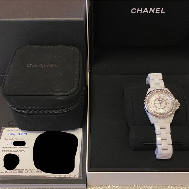 【美品】CHANEL J12 29MM マザーオブパール ダイヤベゼル