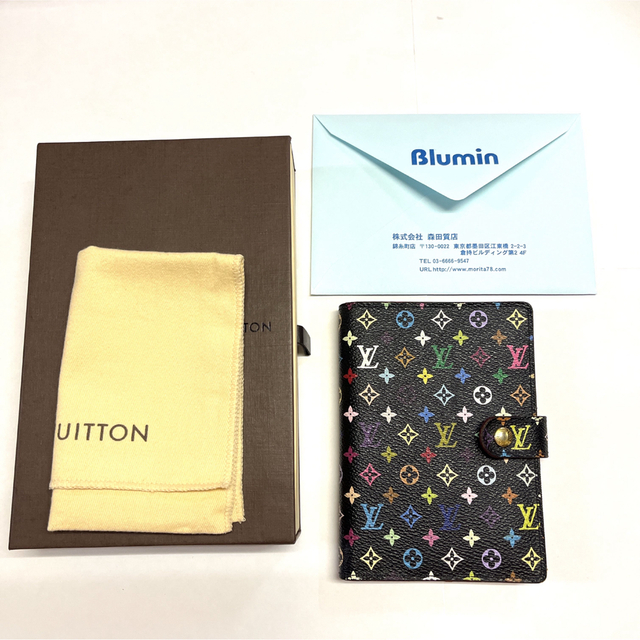 LOUIS VUITTON(ルイヴィトン)の中古正規ルイヴィトンマルチカラーアジェンダPMシステム手帳ミニ6穴R21706黒 レディースのファッション小物(その他)の商品写真