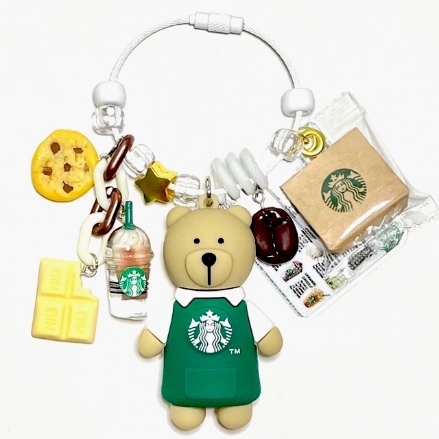 Starbucks Coffee(スターバックスコーヒー)のホワイトモカ☕️💕でひと休みしようよ🍪キーホルダー レディースのファッション小物(キーホルダー)の商品写真