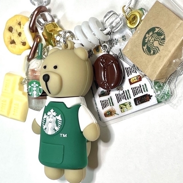Starbucks Coffee(スターバックスコーヒー)のホワイトモカ☕️💕でひと休みしようよ🍪キーホルダー レディースのファッション小物(キーホルダー)の商品写真