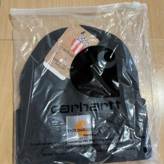 carhartt(カーハート)の！！carhartt！！カーハート　ビーニー　ニット帽　カジュアル　ブラック メンズの帽子(ニット帽/ビーニー)の商品写真