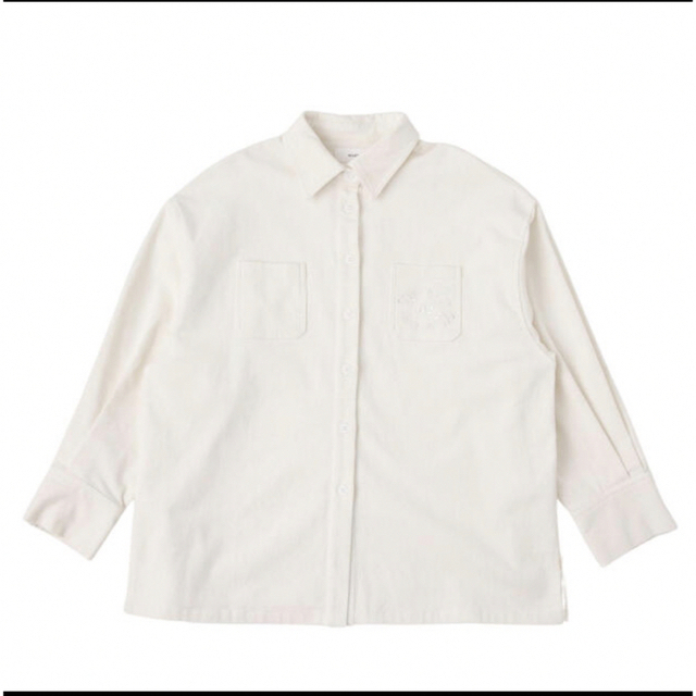 ALEXIA STAM(アリシアスタン)のaclent ホワイト コーデュロイシャツ レディースのトップス(シャツ/ブラウス(長袖/七分))の商品写真