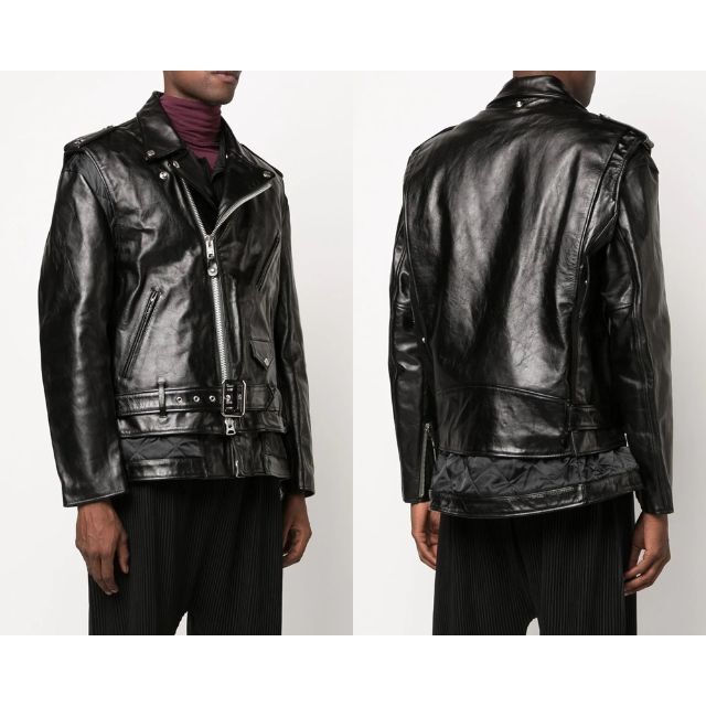 sacai - サイズ3 SACAI SCHOTT レザーライダース 定価297000円 sacai - サイズ3 SACAI SCHOTT レザーライダース 定価297000円