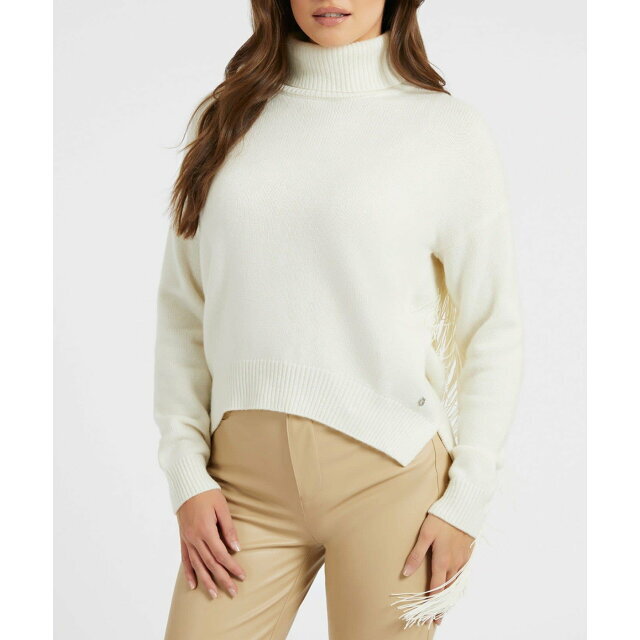 GUESS(ゲス)の【クリーム(G012)】【XS】GUESS ニット セーター (W)Leonie Roll Neck Sweater レディースのトップス(ニット/セーター)の商品写真