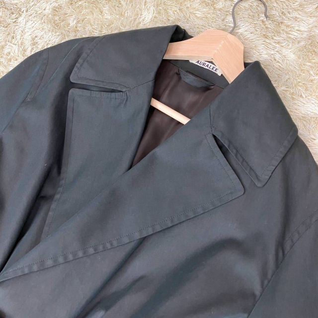 国内発送 オーラリー - AURALEE FINX ネイビー COAT TRENCK BIG