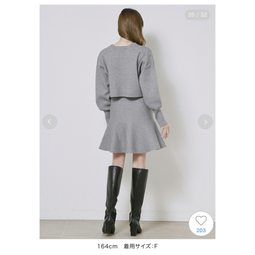 【新品】SNIDEL スナイデル ミニフレアスカート SET UP グレー 【新品】SNIDEL スナイデル ミニフレアスカート SET UP グレー
