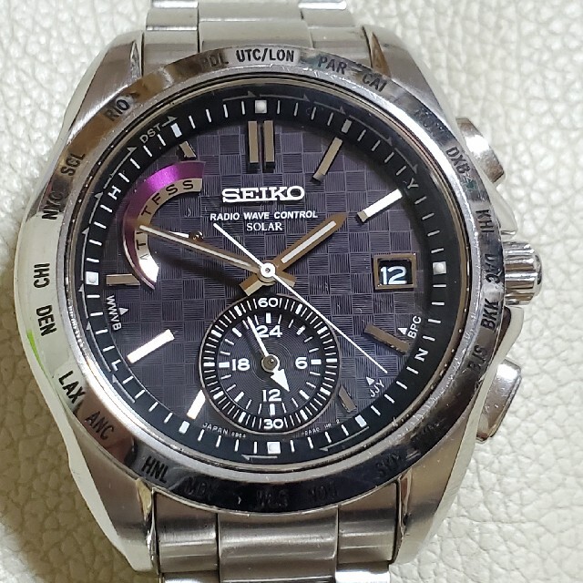 SEIKO セイコー ブライツ 8B54-0AA0 ブラック ソーラー メンズ