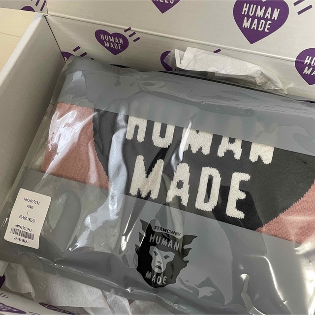 HUMAN MADE(ヒューマンメイド)のHUMAN MADE HEART L/S KNIT SWEATER PINK メンズのトップス(ニット/セーター)の商品写真