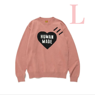 ヒューマンメイド(HUMAN MADE)のHUMAN MADE HEART L/S KNIT SWEATER PINK(ニット/セーター)