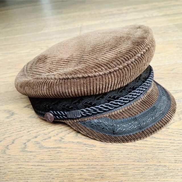 海外ビンテージ✴︎コーデュロイマリンハット レディースの帽子(ハット)の商品写真