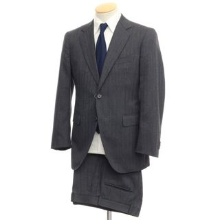 【中古】アザブテーラー azabu tailor JET CRUISE ヘリンボーンウール 2つボタンスーツ ダークグレー【サイズ44/76】【メンズ】(セットアップ)