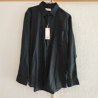 ユニクロ(UNIQLO)のユニクロ プレミアム リネンシャツBlack(シャツ)