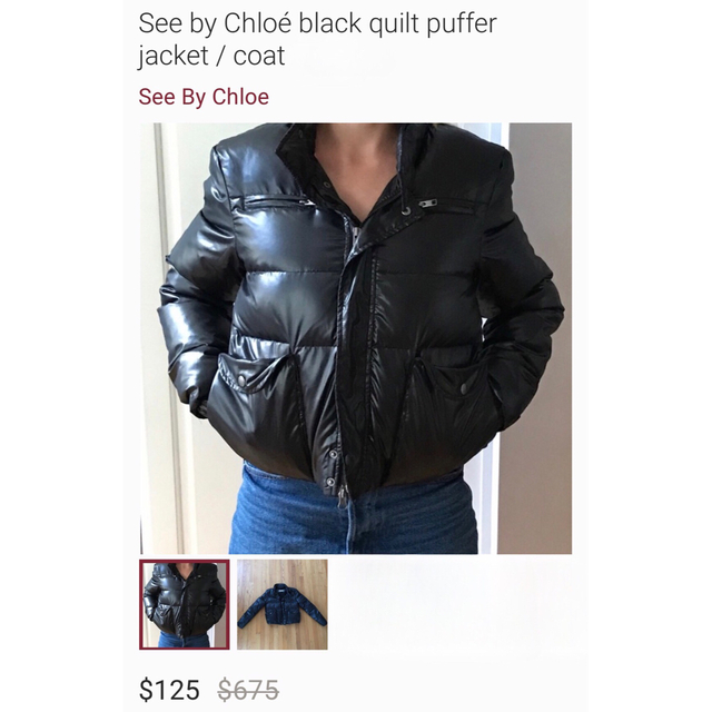 SEE BY CHLOE(シーバイクロエ)のSee by Chloeダウンジャケット M レディースのジャケット/アウター(ダウンジャケット)の商品写真