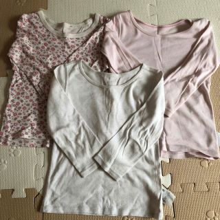 ユニクロ(UNIQLO)のキッズ　女の子　肌着　100サイズ　3枚セット　ユニクロ＆イオン(下着)