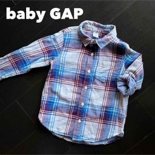 ベビーギャップ(babyGAP)のベビーギャップ【2回着用】105cm チェック柄 ガーゼシャツ(ブラウス)