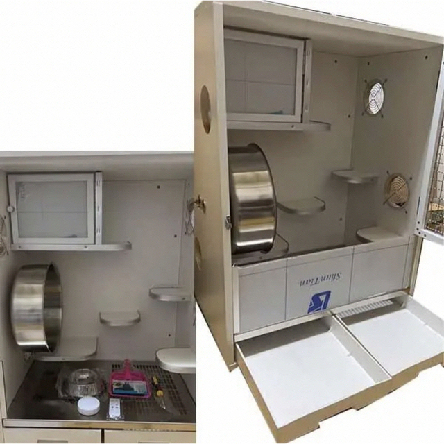 チンチラケージ 木製ケージ 小動物用飼育ケージ 白色 80CM デグー