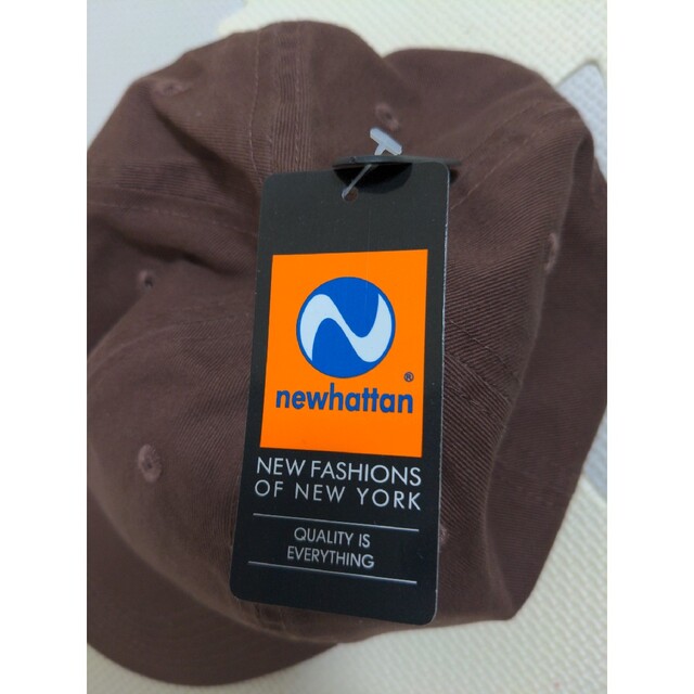 newhattan(ニューハッタン)のニューハッタン キャップ　ブラウン　新品未使 レディースの帽子(キャップ)の商品写真