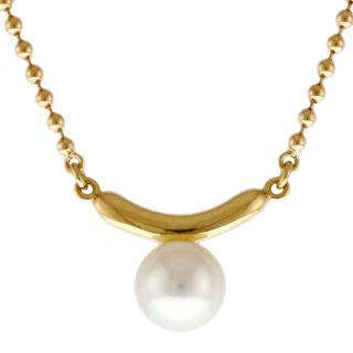 ミキモト(MIKIMOTO)のミキモト MIKIMOTO ネックレス ハート K18イエローゴールド パール 中古(ネックレス)