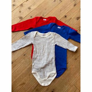 プチバトー(PETIT BATEAU)のTIM619様専用　プチバトー　肌着3枚セット(ロンパース)