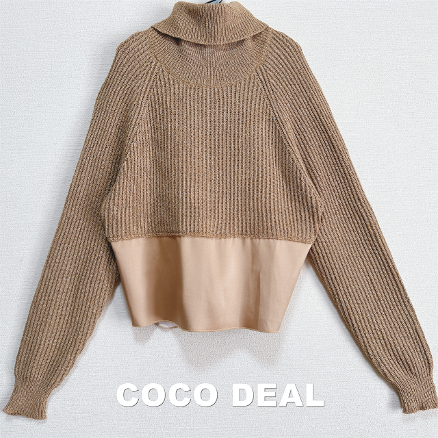 COCO DEAL(ココディール)の【COCODEAL】ココディール ドッキング タートルニット レディースのトップス(ニット/セーター)の商品写真