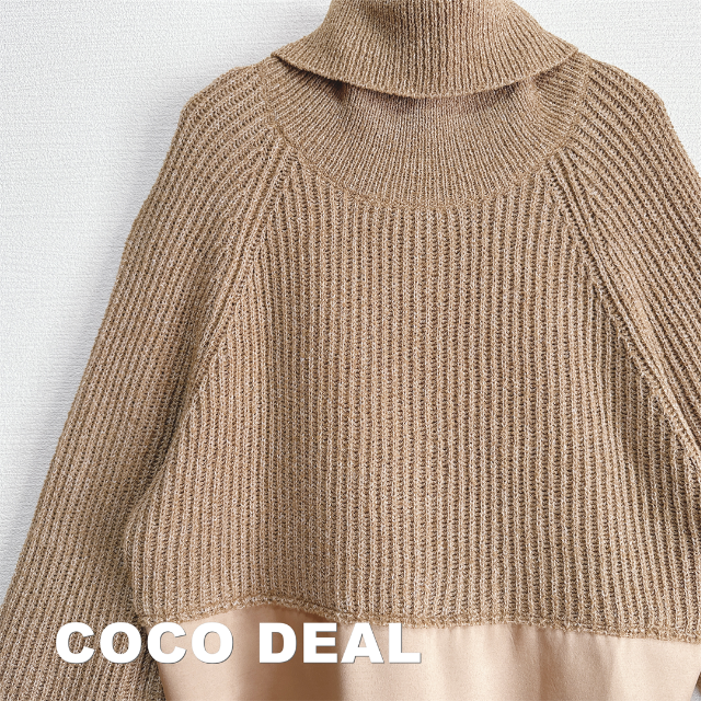 COCO DEAL(ココディール)の【COCODEAL】ココディール ドッキング タートルニット レディースのトップス(ニット/セーター)の商品写真